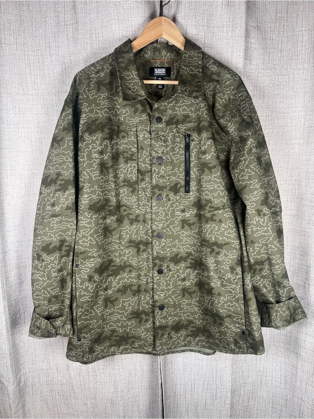 DULUTH TRADING CO AKHG Shirt Jacket Men's Camo Stone Run Collection Sz 2XL EUC